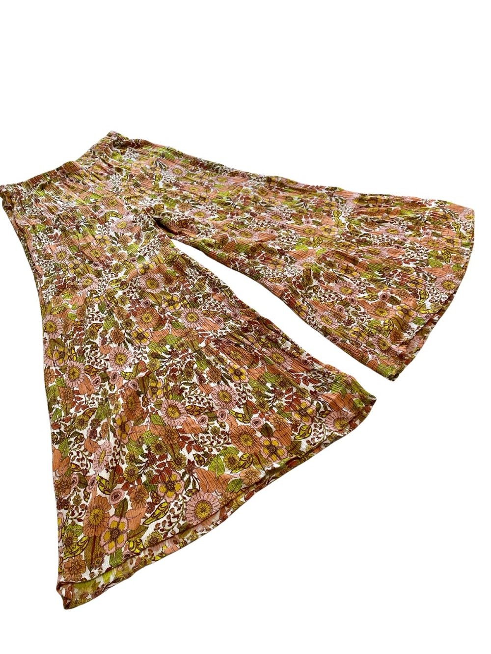 Sisstrevolution Groovy Days boho floral flowy pants L - Picture 4 of 7
